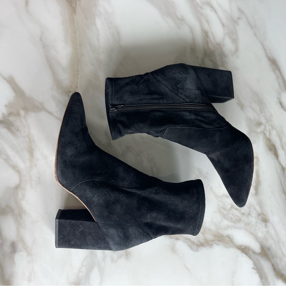 Loeffler Randall Black Suede Pointed Ankle Boots Booties Size Women’s 8.5 - Picture 5 of 9